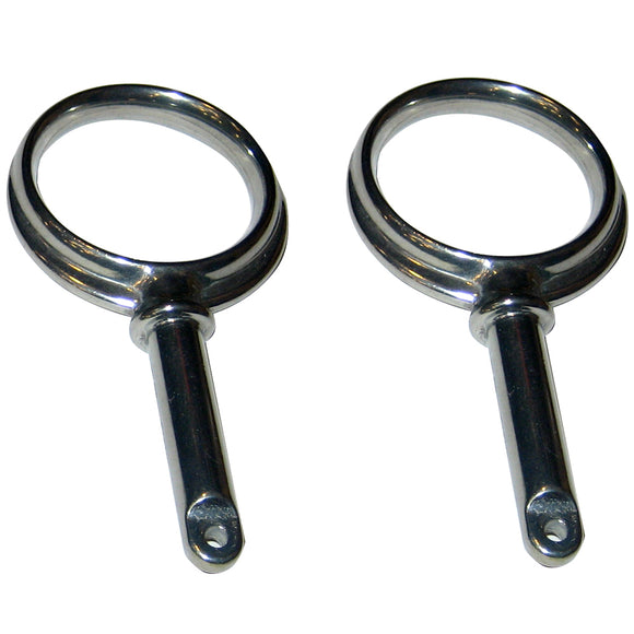 Perko Round Type Rowlock Horns - Chrome Plated Zinc [1267DP0CHR] - Perko