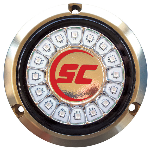 Shadow-Caster Cool Red Single Color Underwater Light - 16 LEDs - Bronze [SCR-16-CR-BZ-10]