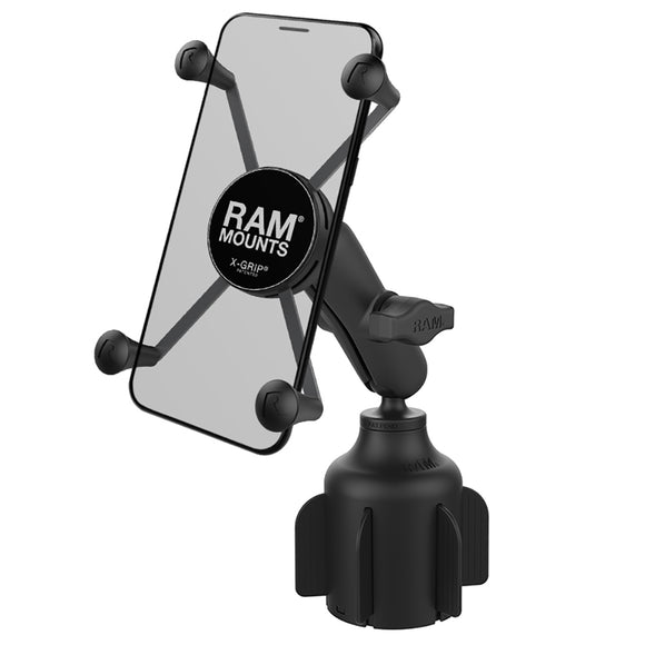 RAM Mount RAM X-Grip Large Phone Mount w-RAM Stubby Cup Holder Base [RAP-B-299-4-UN10U] - RAM Mounting Systems