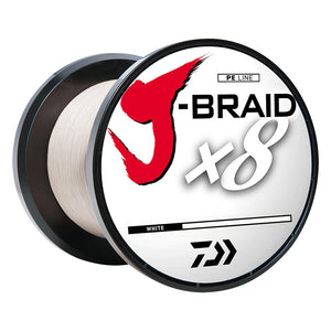 Daiwa J-BRAID x8 Braided Line - 40 lbs - 300 yds - White [JB8U40-300WH]