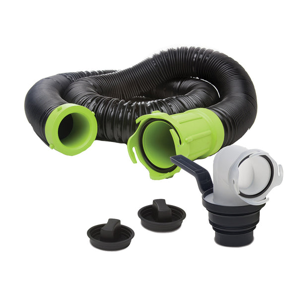 Thetford Titan Premium 15' Sewer Hose Kit w/Universal Bayonet Connection  5-in-1 Sewer Adapter w/Handle [17853]