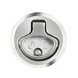 Whitecap 2" Beveled Locking Slam Latch w/Backing Plate [6538C]