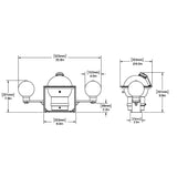 Ritchie YB-600 Globemaster Steel Boat Compass w/5 Card - 12V - Yoke Mounted - Black [YB-600]