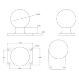 RAM Mount 2" x 3" Rectangle Base w/2.25" Ball [RAM-D-202U-23]