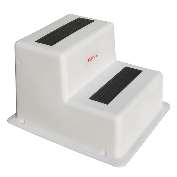 Taylor Made StepSafe Dock Step - Double Tread - White [47200]