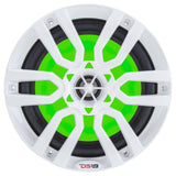 DS18 HYDRO 6.5" 2-Way Marine Speakers w/RGB LED Lights 300W - White [NXL-6]