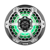 DS18 HYDRO 6.5" 2-Way Marine Speakers w/RGB LED Lights 300W - Black Carbon Fiber [CF-65]