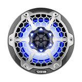 DS18 HYDRO 6.5" 2-Way Marine Speakers w/RGB LED Lights 300W - Black Carbon Fiber [CF-65]