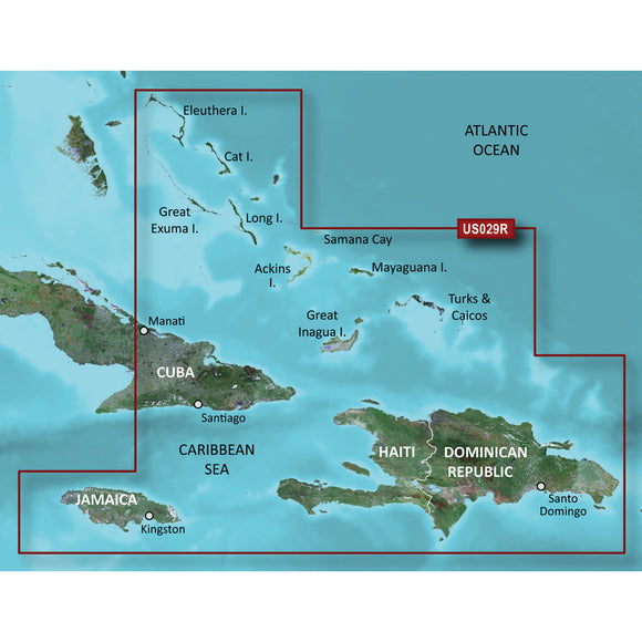 Garmin BlueChart g3 Vision HD - VUS029R - Southern Bahamas - microSD-SD [010-C0730-00] - Garmin