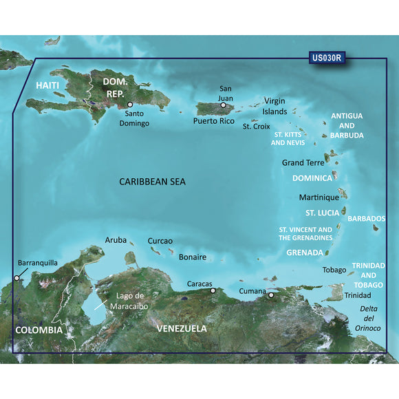 Garmin BlueChart g2 Vision HD - VUS030R - Southeast Caribbean - microSD-SD [010-C0731-00] - Garmin