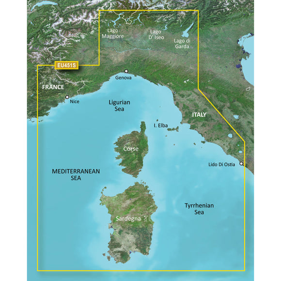Garmin BlueChart g3 Vision HD - VEU451S - Legurian Sea, Corsica  Sardinia - microSD-SD [010-C0795-00] - Garmin