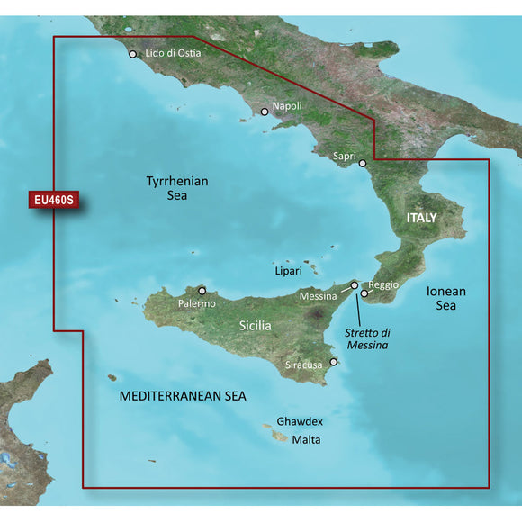 Garmin BlueChart g3 Vision HD - VEU460S - Sicily to Lido di Ostia - microSD-SD [010-C0804-00] - Garmin