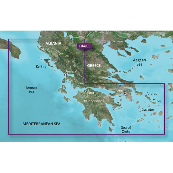 Garmin BlueChart g3 Vision HD - VEU490S - Greece West Coast  Athens - microSD-SD [010-C0834-00] - Garmin