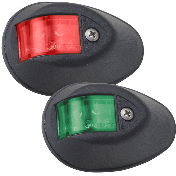 Perko LED Sidelights - Red-Green - 12V - Black Housing [0602DP1BLK] - Perko