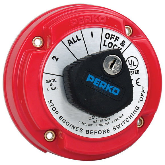 Perko 8504DP Medium Duty Battery Selector Switch w-Alternator Field Disconnect & Key Lock [8504DP] - Perko