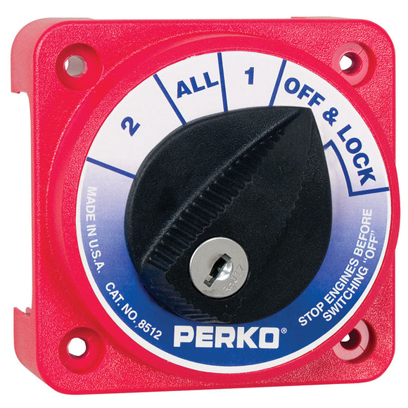 Perko Compact Medium Duty Battery Selector Switch w-Key Lock [8512DP] - Perko
