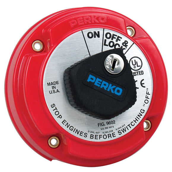 Perko Medium Duty Main Battery Disconnect Switch w-Key Lock [9602DP] - Perko