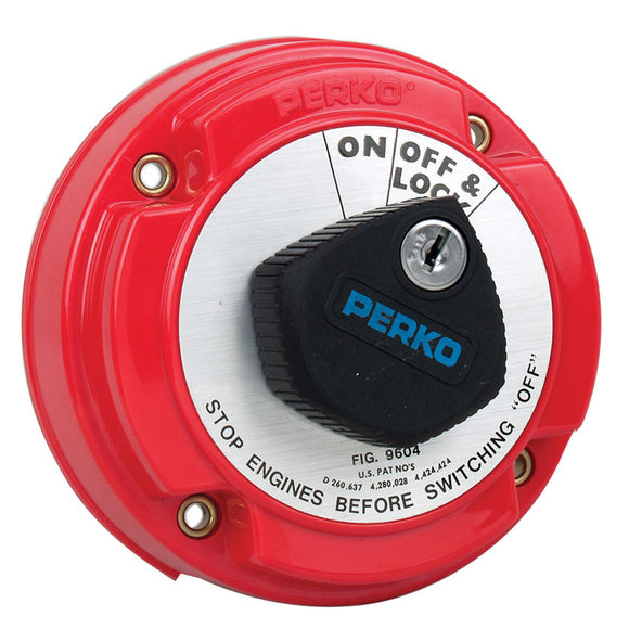 Perko Medium Duty Main Battery Disconnect Switch w-Alternator Field Disconnect & Key Lock [9604DP] - Perko