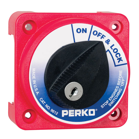 Perko 9612DP Compact Medium Duty Main Battery Disconnect Switch w-Key Lock [9612DP] - Perko
