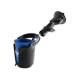 RAM Mount Drink Cup Holder w-Suction Base [RAM-B-132SU] - RAM Mounting Systems