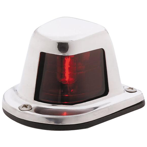 Attwood 1-Mile Deck Mount, Red Sidelight - 12V - Stainless Steel Housing [66319R7] - Attwood Marine