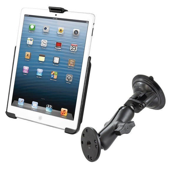 RAM Mount Suction Cup Mount w-Apple iPad mini EZ-ROLL'R Cradle [RAM-B-166-AP14U] - RAM Mounting Systems