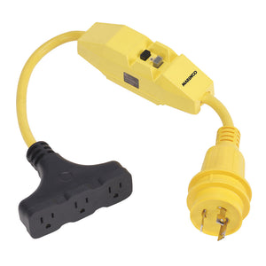 Marinco Dockside 30A to 15A Adapter with GFI [199128]