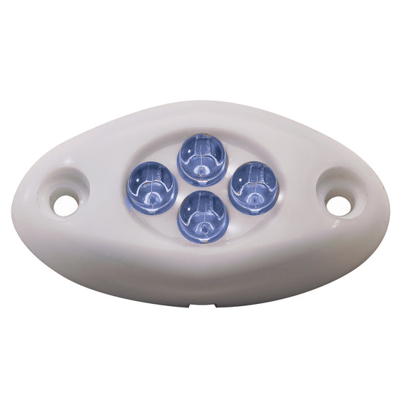 Innovative Lighting Courtesy Light - 4 LED Surface Mount - Blue LED/White Case [004-2100-7]