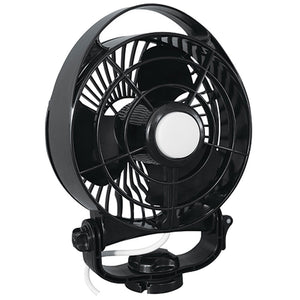 SEEKR by Caframo Maestro 12V 3-Speed 6" Marine Fan w/LED Light - Black [7482CABBX]