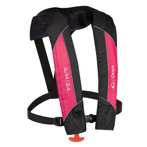 Onyx A-M-24 Automatic-Manual Inflatable PFD Life Jacket - Pink [132000-105-004-14] - Onyx Outdoor