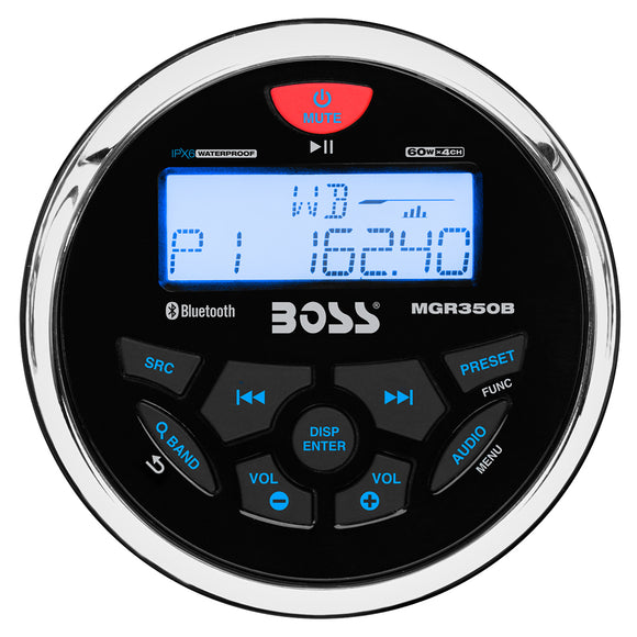 Boss Audio MGR350B Marine Gauge Style Radio - MP3-CD-AM-FM-RDS Receiver [MGR350B] - Boss Audio