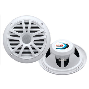 Boss Audio MR6W 6.5" Dual Cone Marine Coaxial Speaker (Pair) - 180W - White [MR6W] - Boss Audio