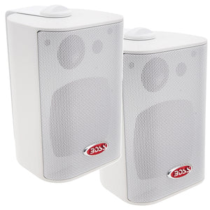 Boss Audio MR4.3W 4" 3-Way Marine Box Speakers (Pair) - 200W - White [MR4.3W] - Boss Audio