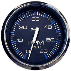 Faria Chesapeake Black SS 4" Tachometer - 6,000 RPM (Gas - Inboard & I-O) [33710] - Faria Beede Instruments