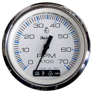 Faria Chesapeake White SS 4" Tachometer w-Suzuki Monitor - 7,000 RPM (Gas - Suzuki Outboard) [33860] - Faria Beede Instruments