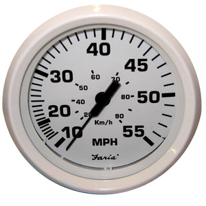Faria Dress White 4" Speedometer - 55MPH (Mechanical) [33112] - Faria Beede Instruments