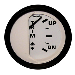 Faria Euro White 2" Trim Gauge (J-E-Suzuki Outboard) [12915] - Faria Beede Instruments