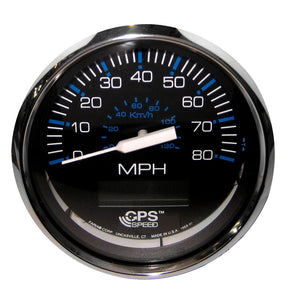 Faria Chesapeake Black SS 4" Speedometer - 80MPH (GPS) [33730] - Faria Beede Instruments