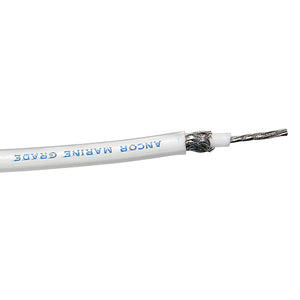 Ancor RG-213 White Tinned Coaxial Cable - 100' [151710]