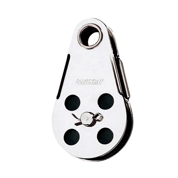 Ronstan Wire Block - Tubular Rivet Head w/Removable Nylatron Sheave - 45mm (1-3/4