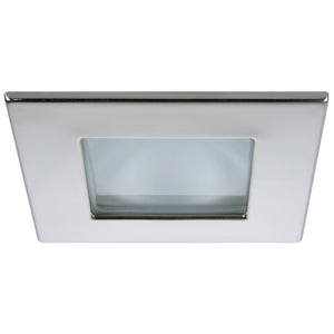Quick Marina XP Downlight LED - 4W, IP66, Screw Mounted - Square Stainless Bezel, Square Warm White Light [FAMP3002X02CA00]
