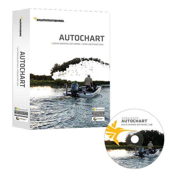 Humminbird Autochart DVD PC Mapping Software w-Zero Lines Map Card [600031-1] - Humminbird