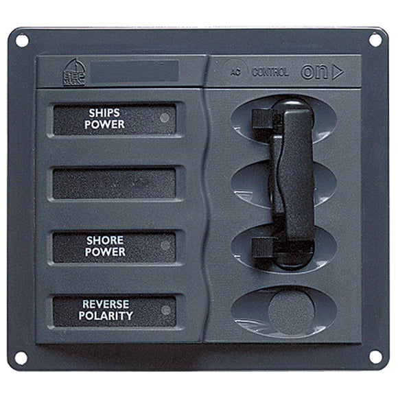 BEP AC Circuit Breaker Panel without Meters, 2DP AC230V Stainless Steel [900-ACCH]