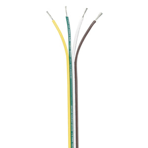 Ancor Ribbon Bonded Cable - 16/4 AWG - Brown/Green/White/Yellow - Flat - 250' [154525]