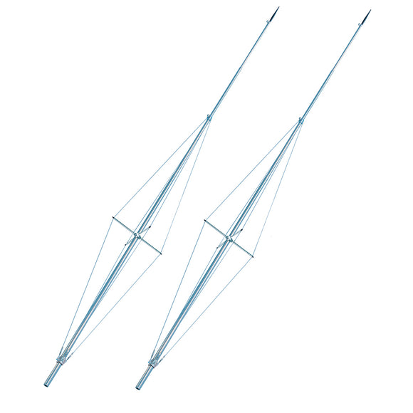 Rupp 20' Single Spreader Sidekick Outrigger Poles - Silver/Silver - Pair [A1-2000-MIN]