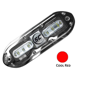 Shadow-Caster SCM-6 LED Underwater Light w/20' Cable - 316 SS Housing - Cool Red [SCM-6-CR-20]