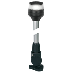 Hella Marine NaviLED 360 Compact All Round Lamp - 2nm - 12" Fold Down Base - Black [980960301] - Hella Marine