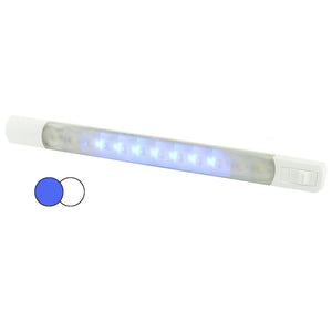 Hella Marine Surface Strip Light w-Switch - White-Blue LEDs - 12V [958121011] - Hella Marine