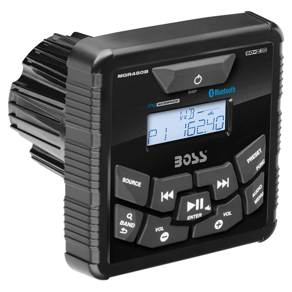 Boss Audio MGR450B In-Dash Marine Gauge Digital Media Bluetooth Audio Streaming AM-FM Receiver [MGR450B] - Boss Audio