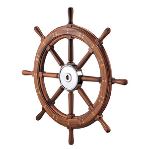 Edson 28" Classic Teak Yacht Wheel [601CH-28]